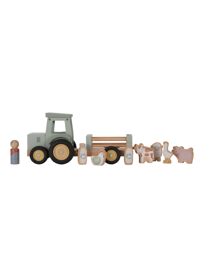 Little Dutch - Tractor met trailer Little Farm FSC