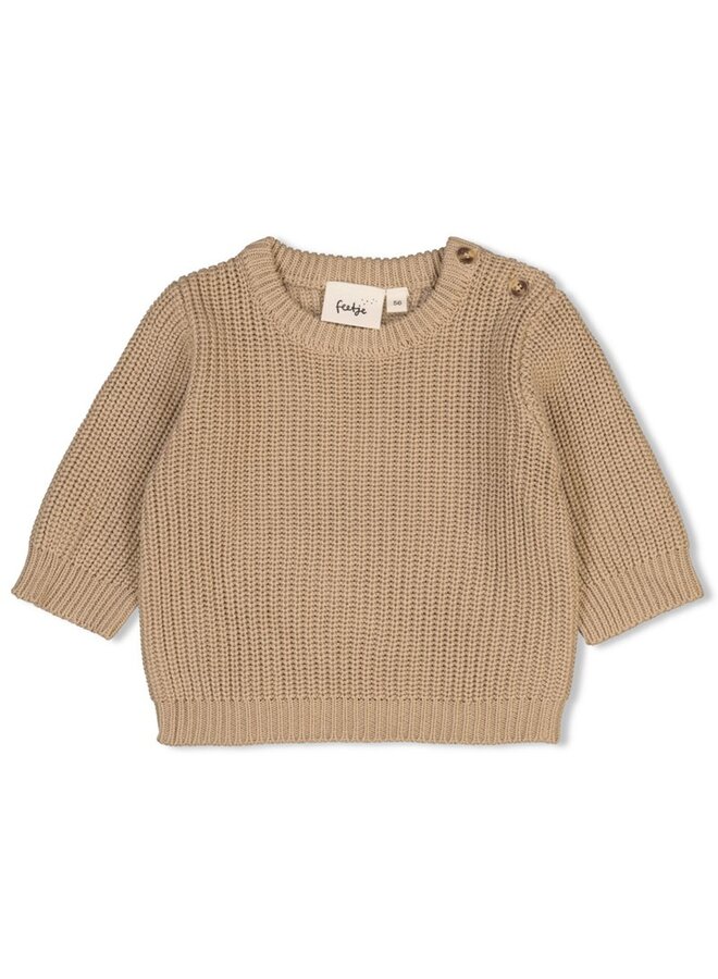 Feetje - Sweater gebreid – The magic is in you – Taupe