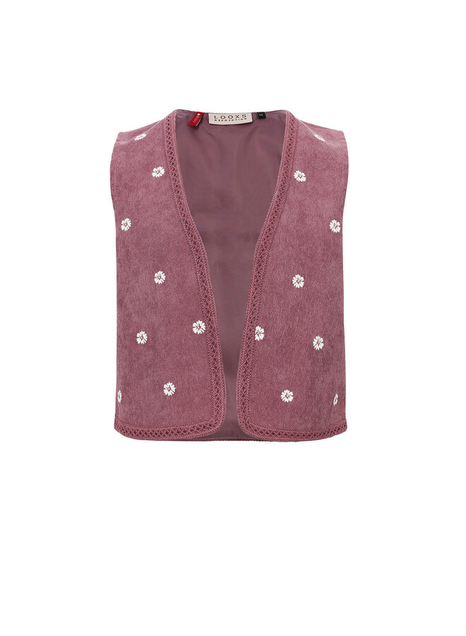 Looxs Little - Little embroidered gilet - Mauve Blush