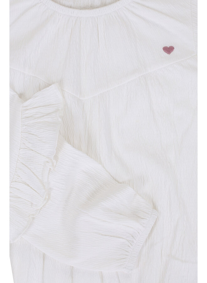 Looxs Little - Little crincle jersey top - Soft white