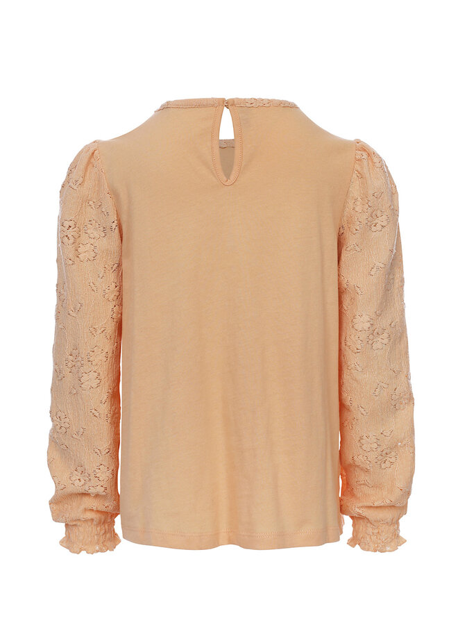 Looxs Little - Little wide lace top - Soft apricot