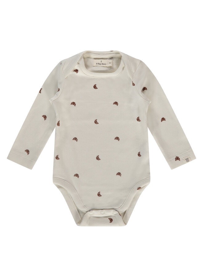 A Tiny Story - Baby romper long sleeve – creme