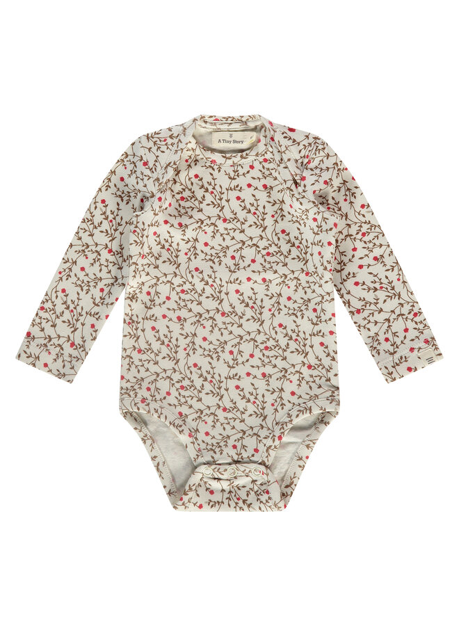 A Tiny Story - Baby romper long sleeve – creme aop