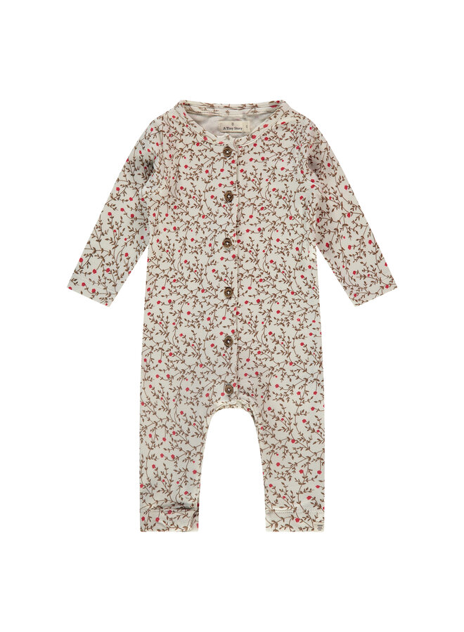 A Tiny Story - Baby suit long sleeve – creme aop