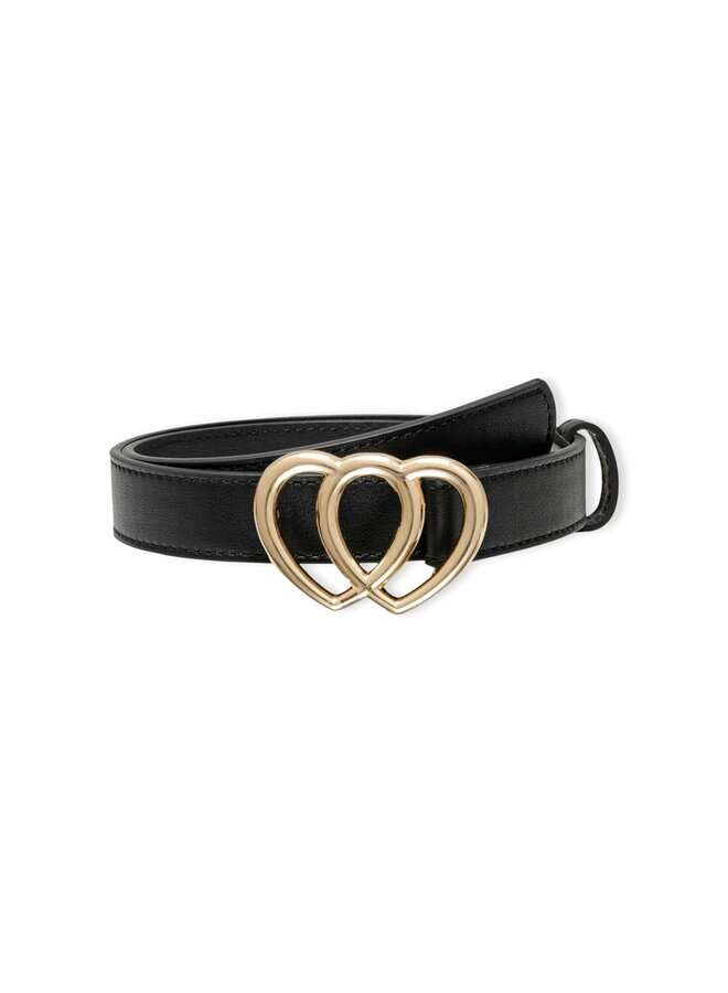 Pina – heart jeans belt – black