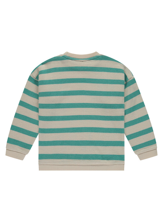 Stains & Stories - Boys sweatshirt – turquoise stripe