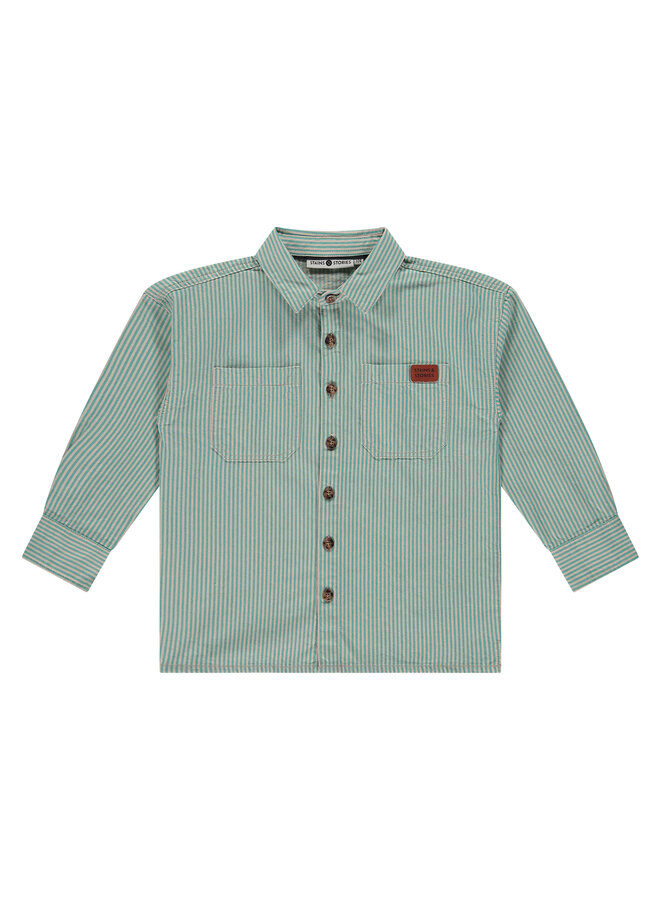 Boys overshirt long sleeve – turquoise