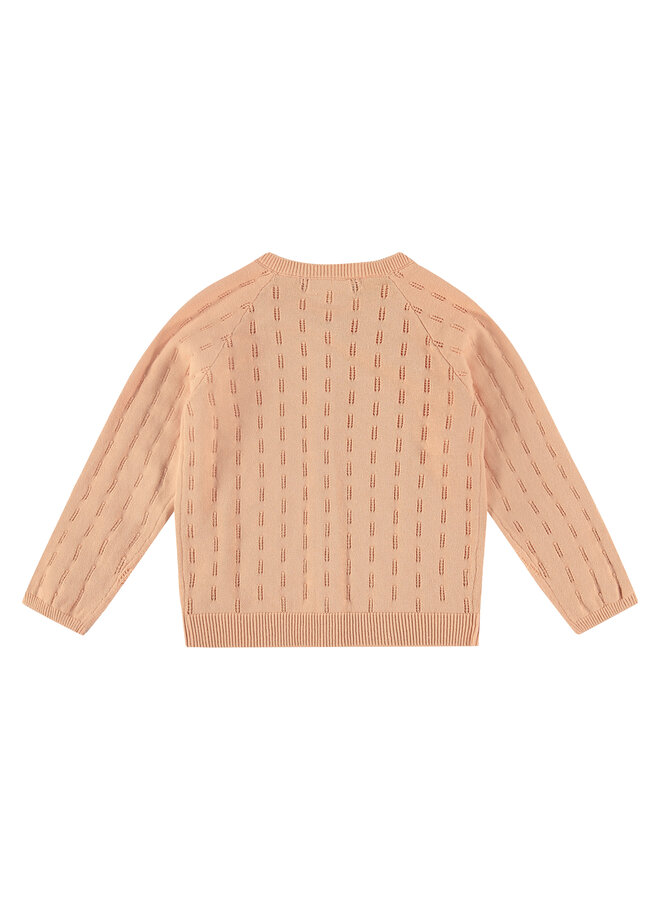 Stains & Stories - Girls knitted cardigan – salmon