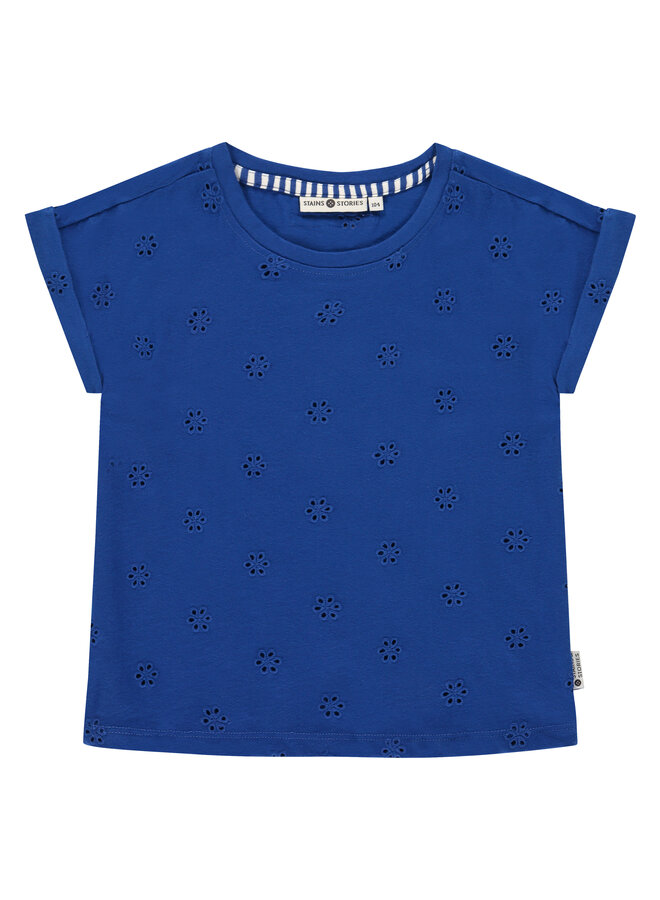 Girls shirt short sleeve – cobalt