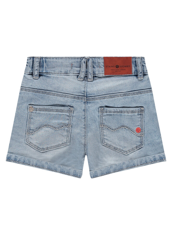 Stains & Stories - Girls denim short – blue denim