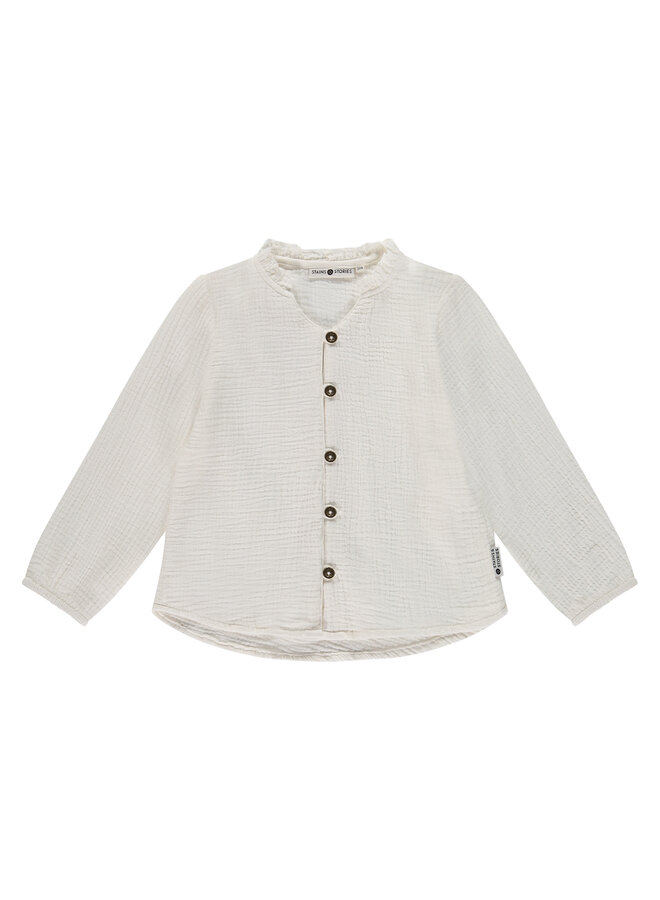 Stains & Stories - Girls blouse long sleeve – offwhite