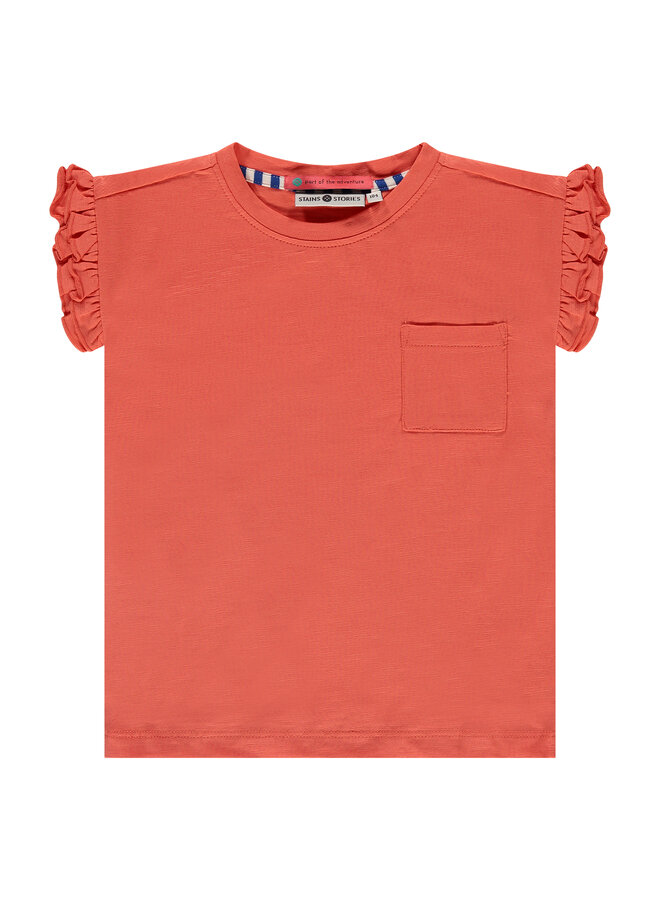 Girls shirt short sleeve – grapefruit