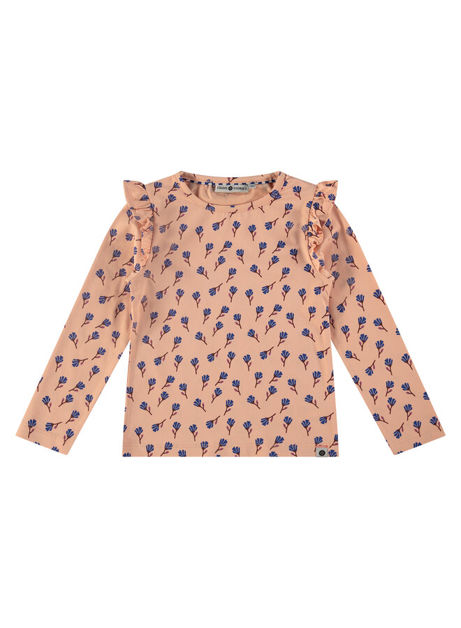 Girls shirt long sleeve – salmon