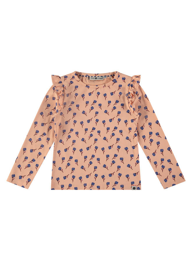 Stains & Stories - Girls shirt long sleeve – salmon