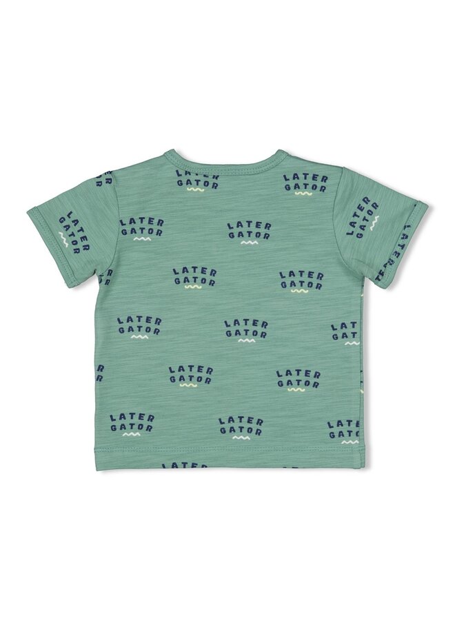 Feetje - T-shirt AOP - Later Gator – groen