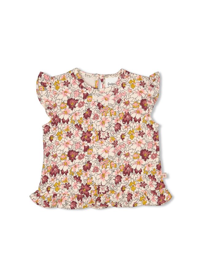 Feetje - T-shirt AOP - Wild Flowers – roze