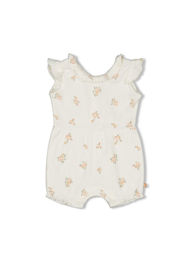 Playsuit AOP - Bloom With Love – offwhite