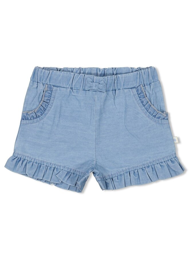 Feetje - Short ruches - Summer Denims – licht blauw denim