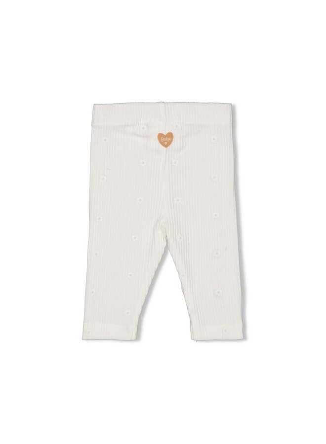 Feetje - Legging rib met borduursels - Strawberry Fields – offwhite