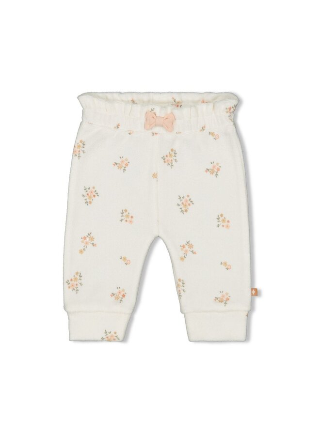 Broek AOP - Bloom With Love – offwhite