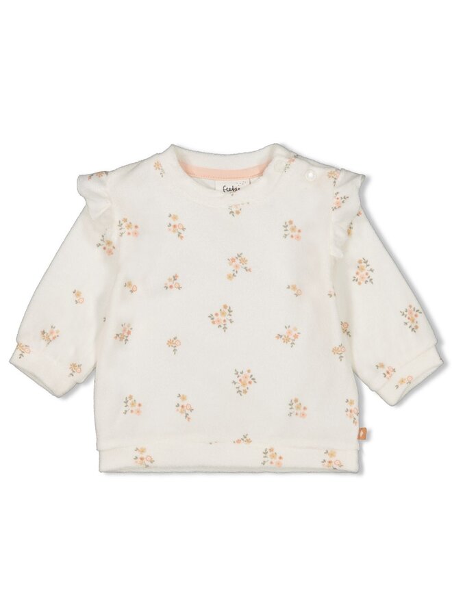 Feetje - Sweater AOP - Bloom With Love – offwhite