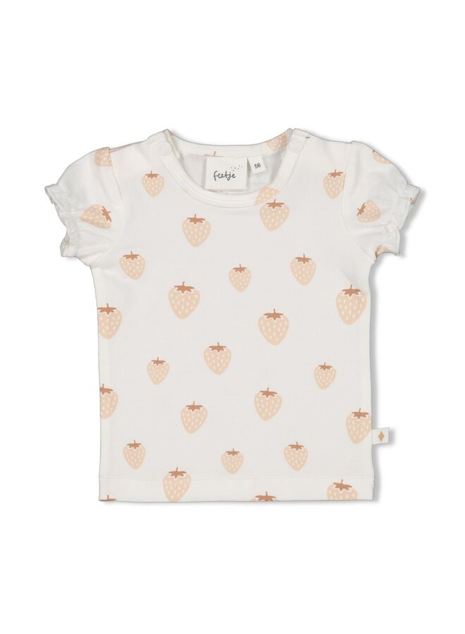 Feetje -T-shirt AOP - Strawberry Fields – offwhite