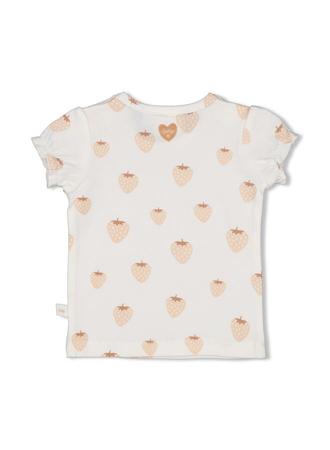 Feetje -T-shirt AOP - Strawberry Fields – offwhite