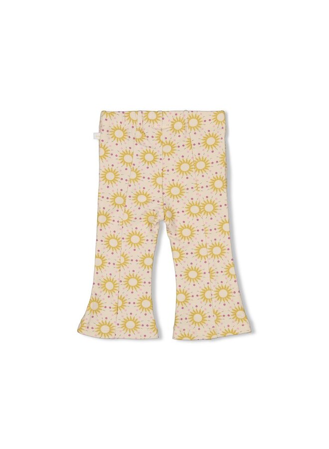 Feetje - Flare broek AOP - Sunny Love – offwhite