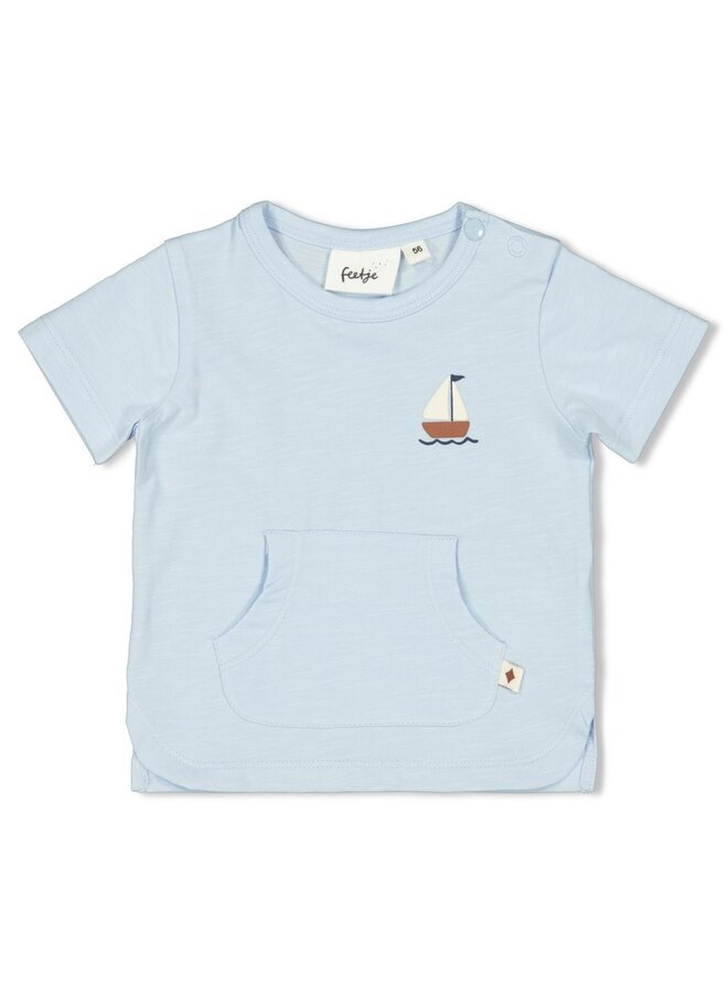 T-shirt - Let's Sail – blauw