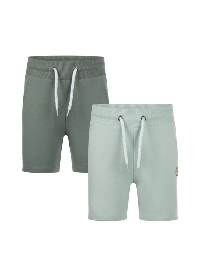 Jogging shorts 2-pack – dusty green
