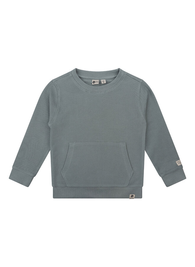 Daily7 - Organic Sweater Kangaroo Pocket - Stone Green