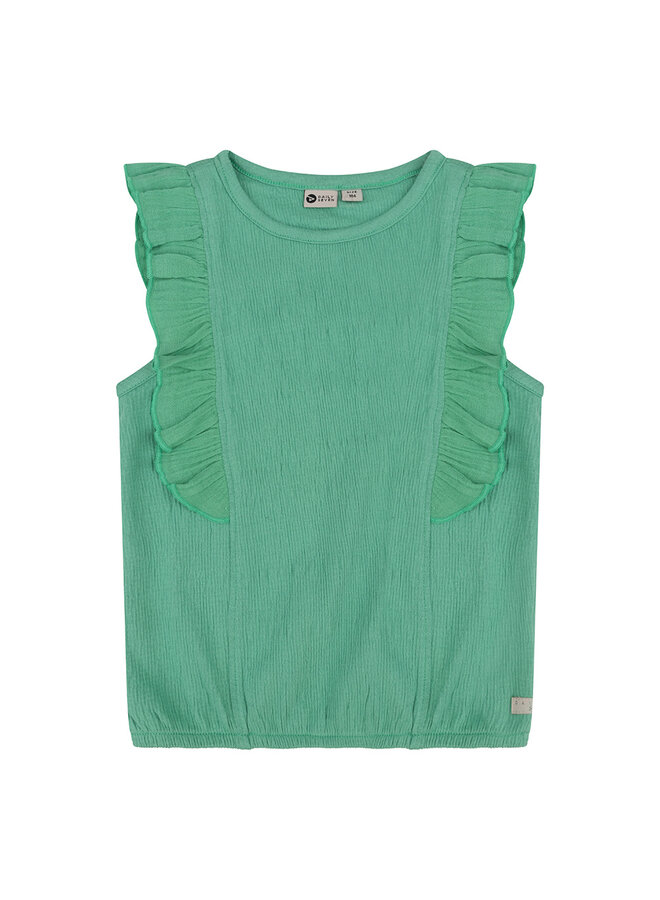 Daily7 - Organic Singlet Ruffle Structure - Green Sea