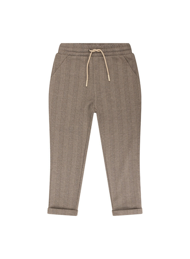 Herringbone Jogpants - Camel sand