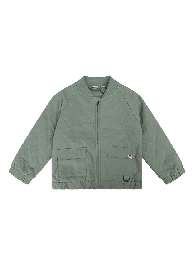 Oversized Bomber Jacket Padded - Stone Green