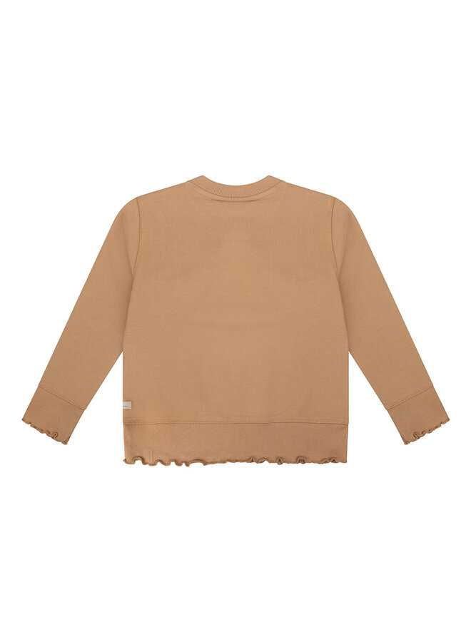 Daily7 - Organic Sweater Embroidery Flower – Camel Sand