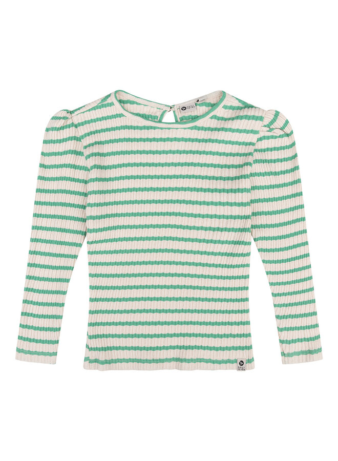 Daily7 - T-shirt Longsleeve Rib Stripe – Sandshell