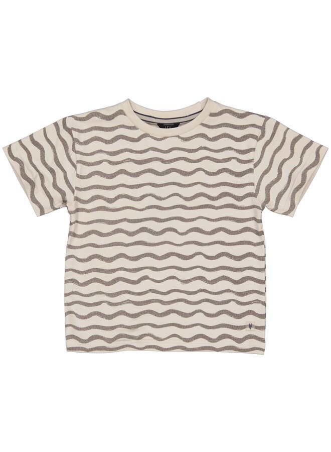 Malo - Boys Oversized Shortsleeve - AOP Grey Stripe