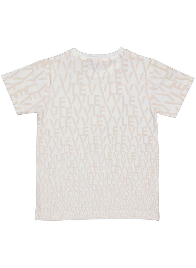 Levv - Mark – Boys Shortsleeve - AOP White Text