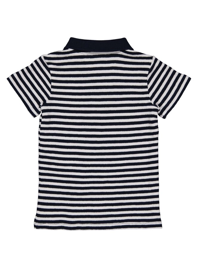 Levv - Marlon – Boys Polo – AOP Blue Stripe