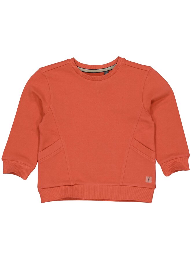 Levv - Menno – Boys Sweater - Orange Red