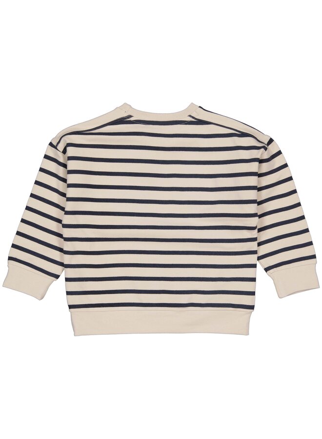 Levv - Merijn – Boys Oversized Sweater – AOP Blue Stripe
