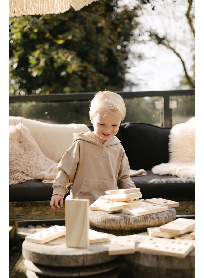 Levv - Mick – Boys Hooded Sweater – Taupe