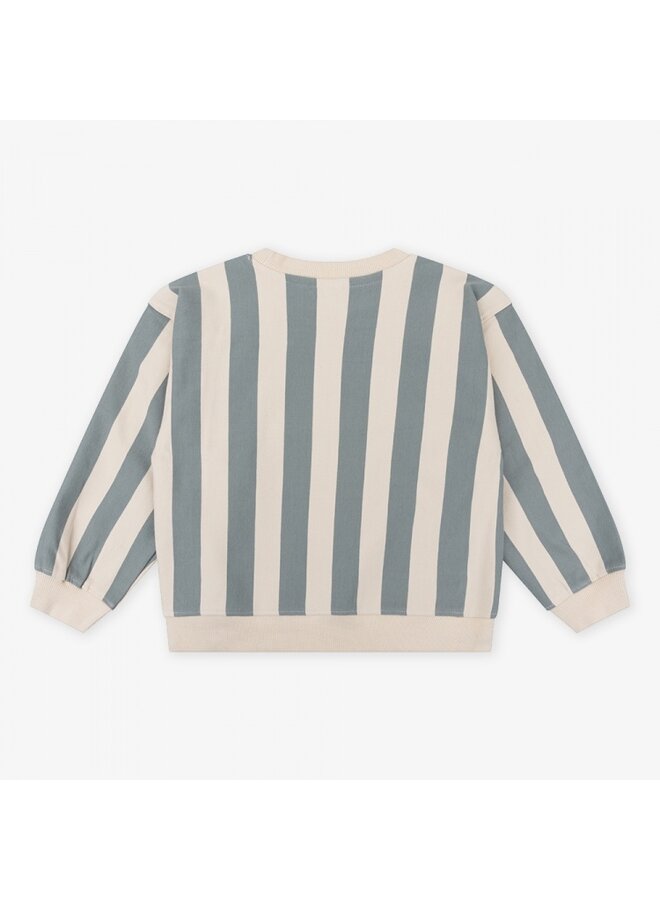 Daily7 - Organic Sweater Oversized Stripe – Stone Green