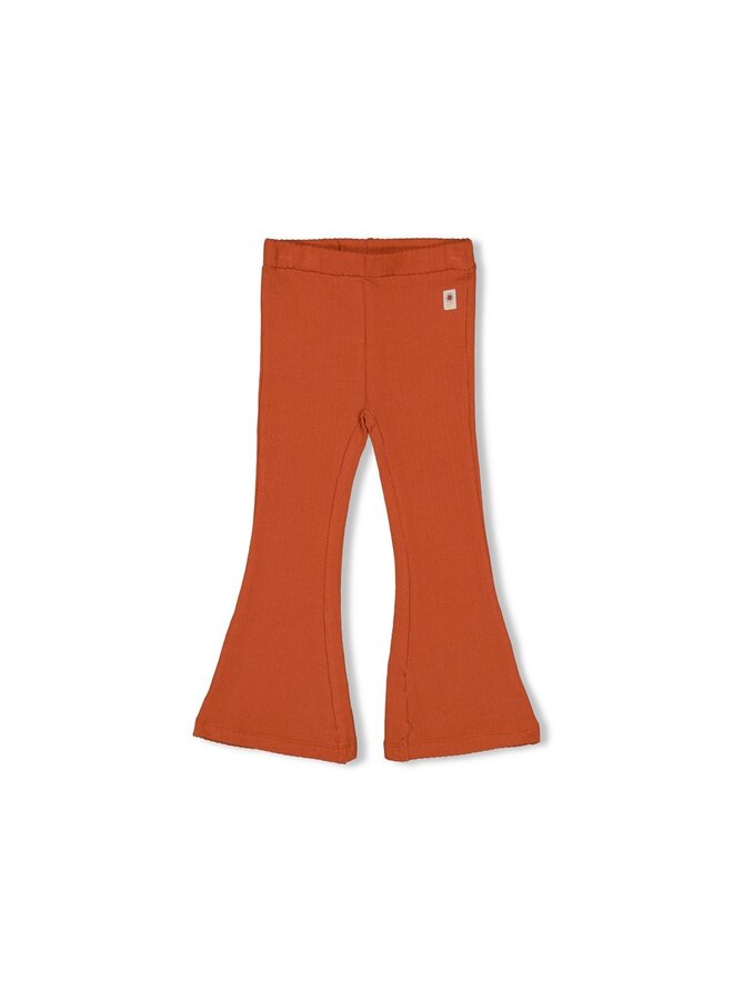 Flared broek rib - Sunny Side Up – terracotta