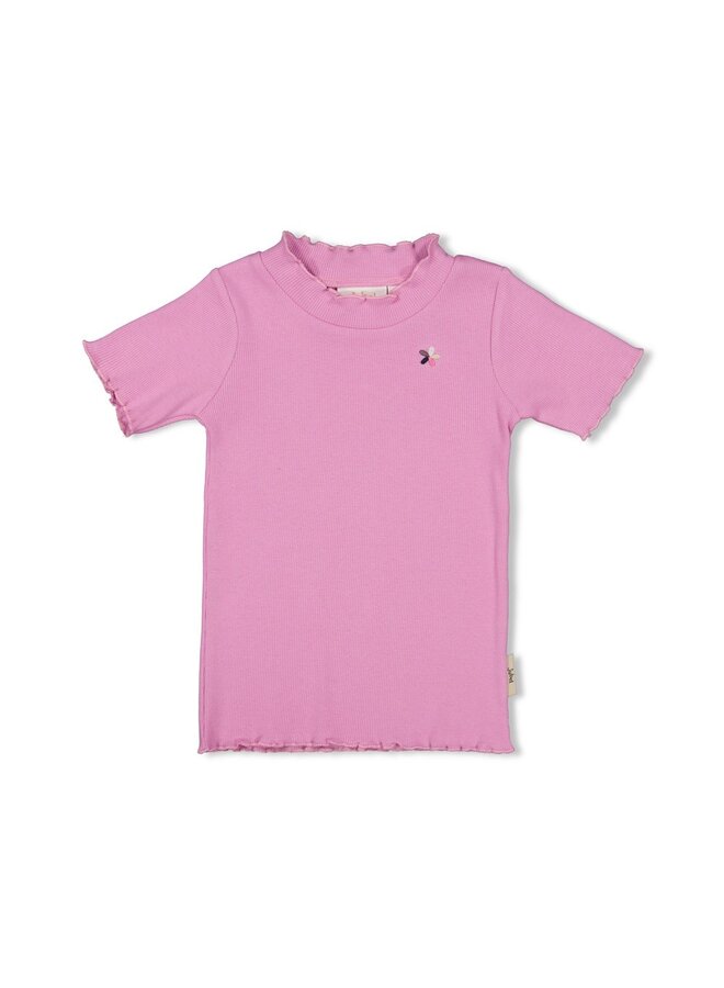 T-shirt rib - Dream About Summer – licht roze