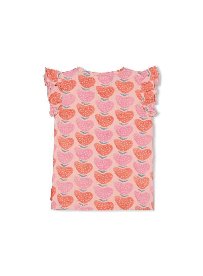 Jubel -T-shirt AOP - Berry Nice – licht roze