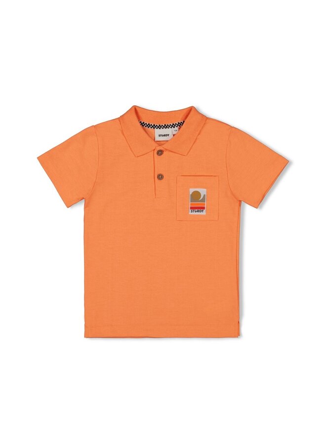 Polo – Checkmate – neon oranje