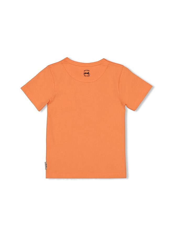 Sturdy - T-shirt – Checkmate – neon oranje