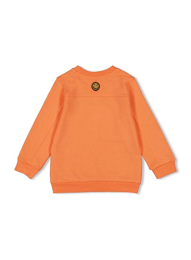 Sturdy - Sweater – Checkmate – neon oranje