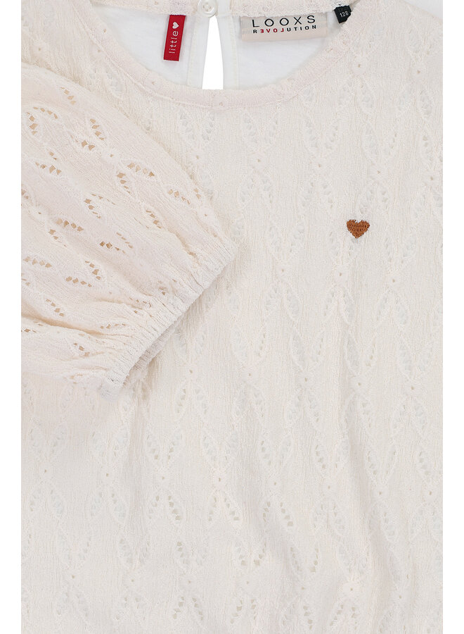 Looxs Little - Little lace top -  Ivory